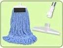 SSDC Ecolab Grease Beater Cotton / Poly Blue Looped End Mop Head Only, 6 x 20 inch