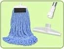 SSDC Ecolab Grease Beater Cotton / Poly Blue Looped End Mop Head Only, 6 x 20 inch