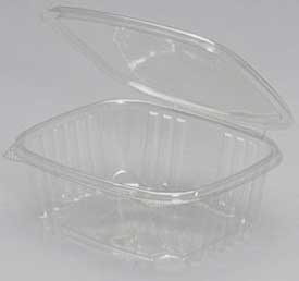 Genpak Secure Seal Clear APET Plastic Rectangular Hinged Lid Deli Container, 32 Ounce -- 200 per case