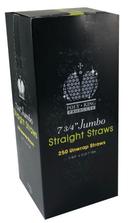 Poly King Unwrapped Black Jumbo Straight Straw, 7.75 inch -- 2500 per case.