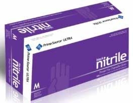 Prime Source Ultra Black Powder Free Medium Nitrile Gloves -- 1000 per case