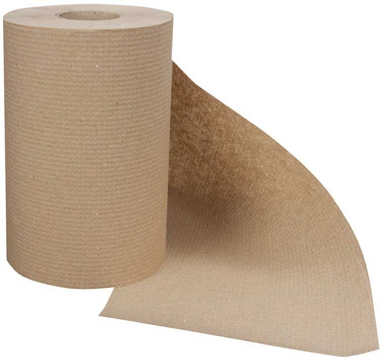 Cascades Right Choice Kraft 1 Ply Hardwound Paper Towel Roll, 7.875 inch x 350 Feet -- 12 per case