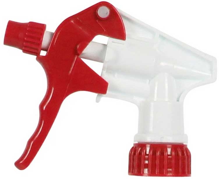 Bunzl Polypropylene Polyethylene Red White Ultra Trigger Sprayer with Dip, 9.75 inch