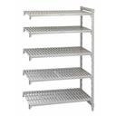 Cambro Camshelving Premium Speckled Gray 5 Vented Shelf Stationary Add On Unit, 21 x 48 x 72 inch
