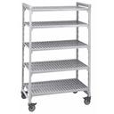 Cambro Camshelving Premium Speckled Gray 5 Vented Shelf Mobile Starter Unit, 18 x 48 x 67 inch