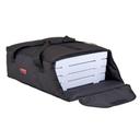 Cambro Black Insulated Standard Pizza Delivery GoBag, 17 1/2 x 20 x 7 1/2 inch -- 4 per case