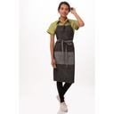 Chef Works Black Manhattan Bib Apron, 34 inch Long x 30 inch Wide
