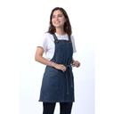 Chef Works Medium Blue Berkeley Short Snap Bib Apron for Unisex, 27.5 inch Long x 28.7 inch Wide