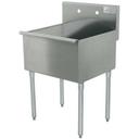 600 Series Stainless Steel Square Corner Scullery Budget Sink with 1 Compartment.21x24 24 inch O.A..