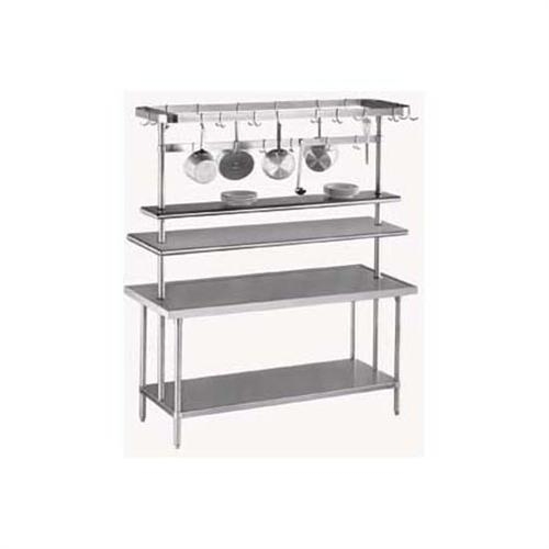 Pot Rack Table Mounted Center 36 inch Includes Adjustable Utensil Rack.
