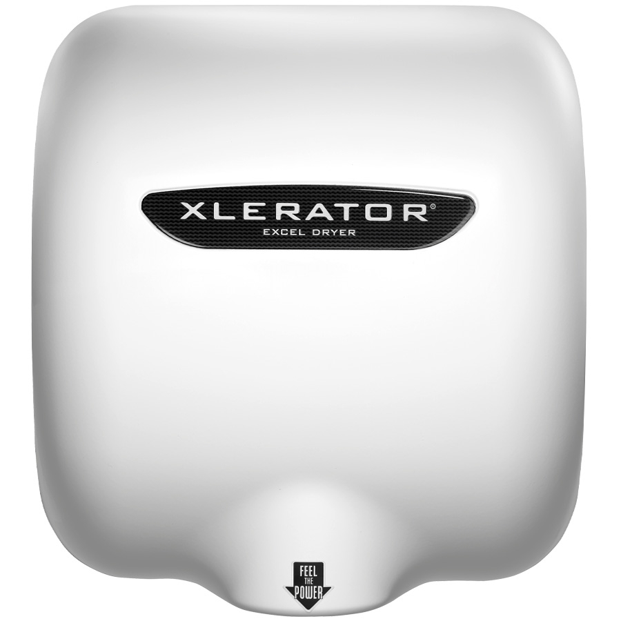 XLERATOR Automatic High Speed 110/120V Surface Mounted Energy Efficient Hand Dryer with White Metal Cover