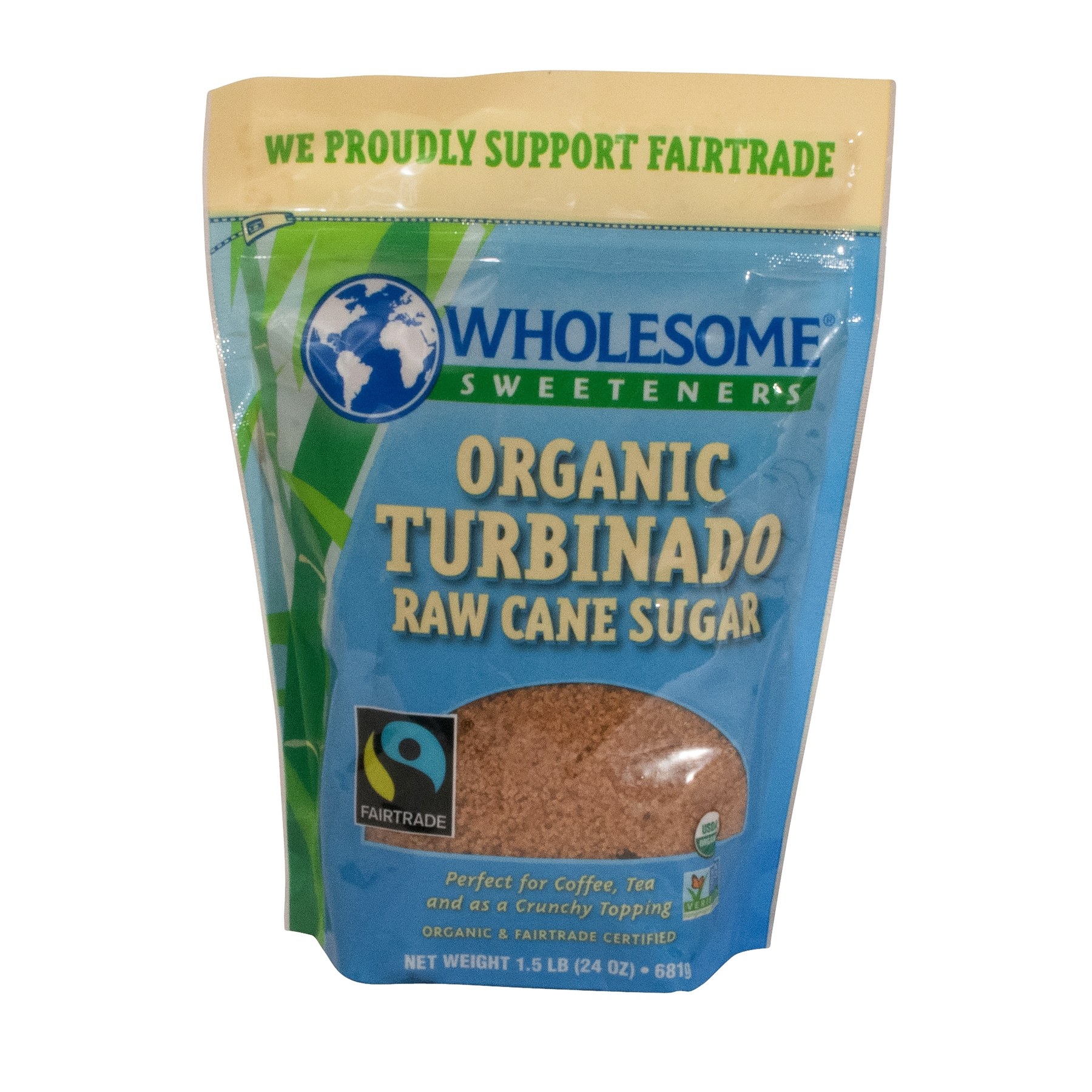 Wholesome Sweeteners Organic Turbinado Sugar, 1.5 Pound -- 12 per case