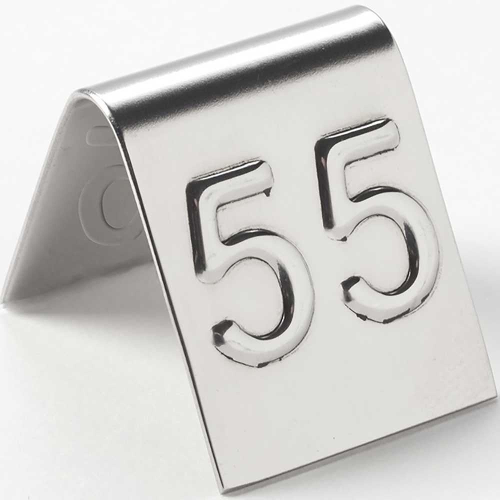American Metalcraft Mini Stainless Steel No.1-99 Number Tent Set, 1 inch Square -- 1 set.
