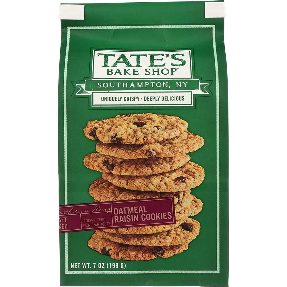 Tates Bake Shop Oatmeal Raisin Cookies, 7 Ounce -- 12 per case.