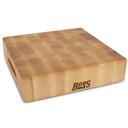 John Boos Cream Finish Maple End Grain Reversible Thick Chopping Block, 12 x 12 x 3 inch.