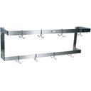 John Boos Wall Mount Double Bar Stainless Steel Pot Rack, 48 inch.