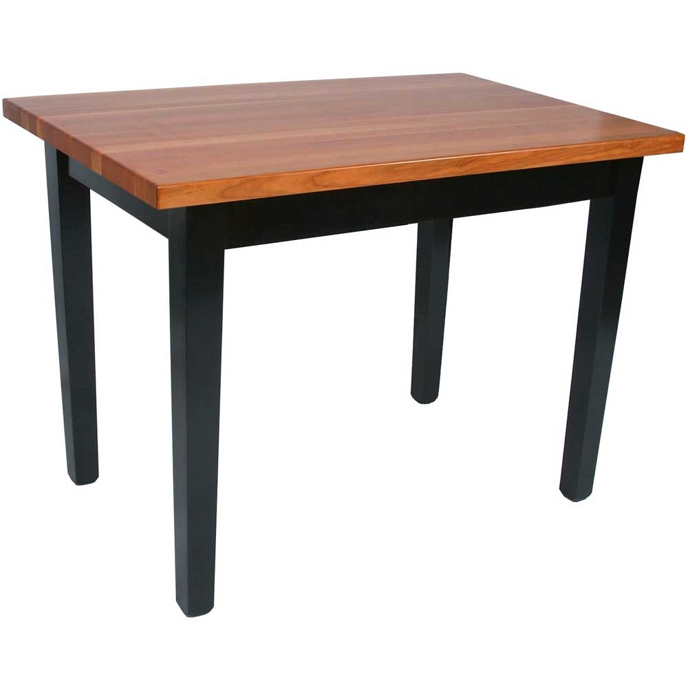 John Boos Varnique Finish Cherry Le Classique Table without Shelf, 48 x 30 x 1.5 inch.