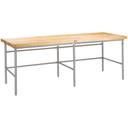 John Boos Galvanized Steel Bakers Frame with Bin Stops and Guides, 120 x 30 inch.