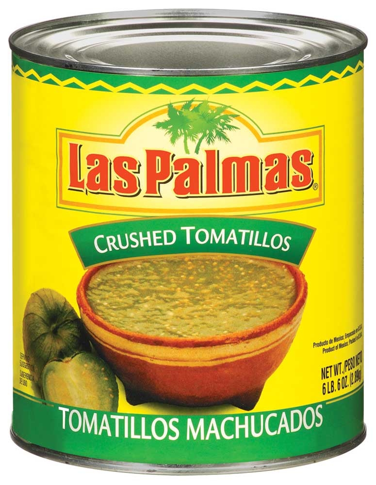 Las Palmas Crushed Tomatillos - 102 oz. can, 6 per case
