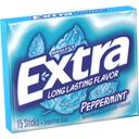 Wrigley Single Serve Peppermint Extra Gum - 15 Piece, 10 per pack -- 12 packs per case.