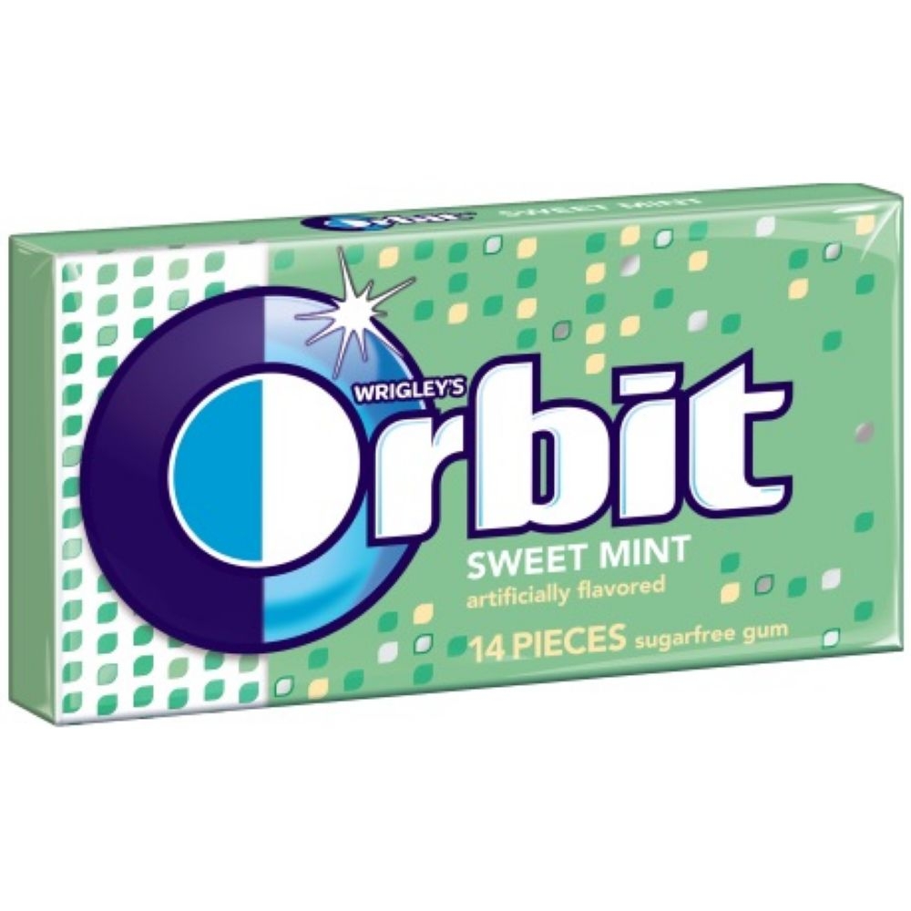 Orbit Sweet Mint Sugar Free Gum, 14 pieces per pack -- 48 per case.