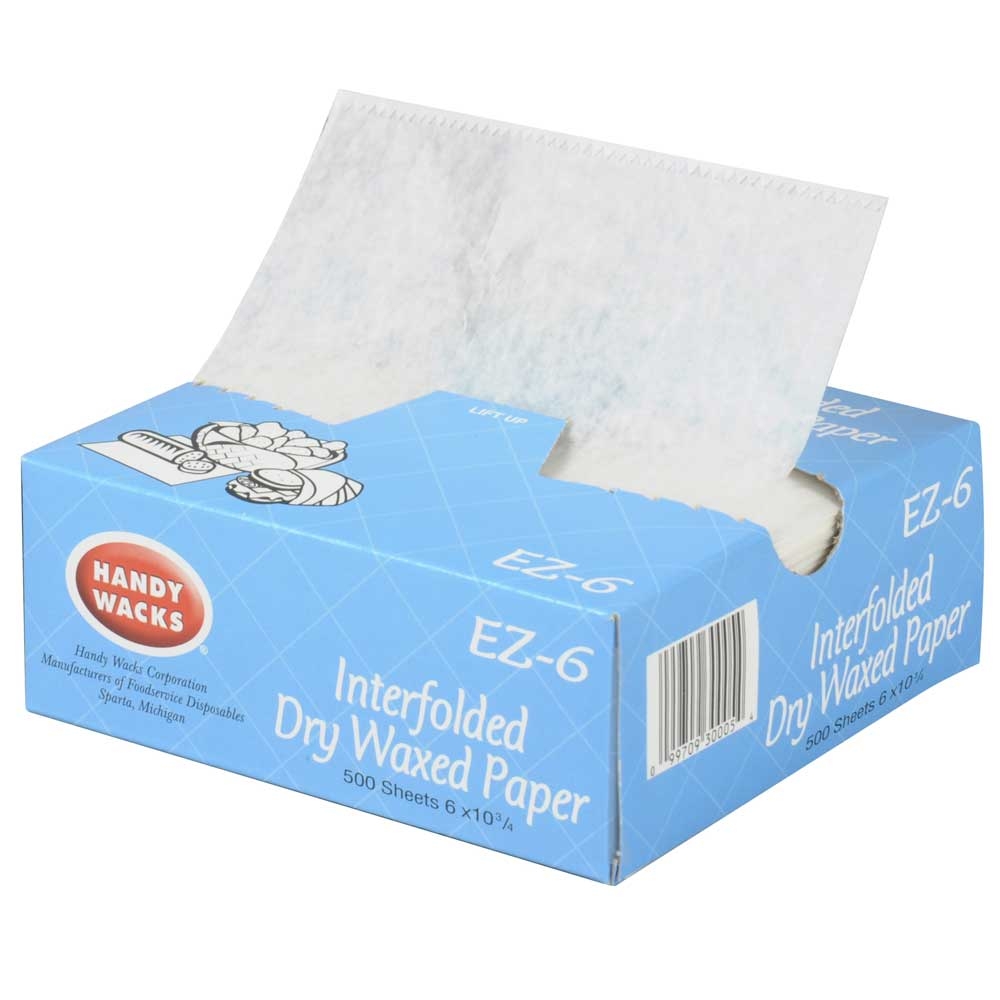 Handy Wacks Interfolded Deli Paper, 500 sheets per pack -- 12 per case.