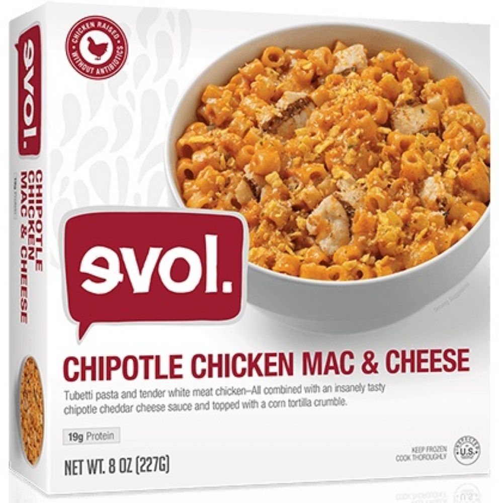 Evol Chipotle Chicken Mac and Cheese Single Serve Meal, 8 Ounce -- 8 per case.