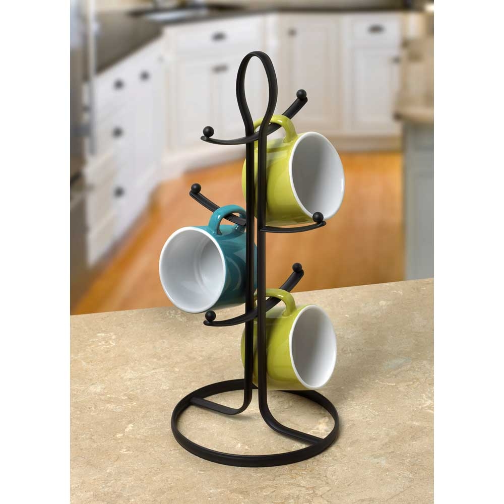Spectrum Ashley Black Mug Holder, 15.25 x 6.75 x 6.75 inch.