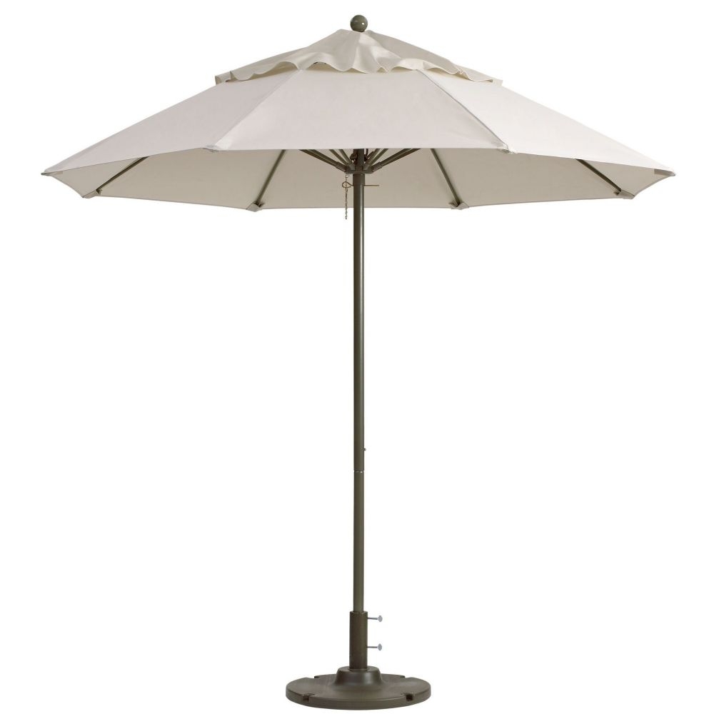 Grosfillex Windmaster Round Canvas Fiberglass Umbrella with Aluminum Pole, 7.5 Feet.