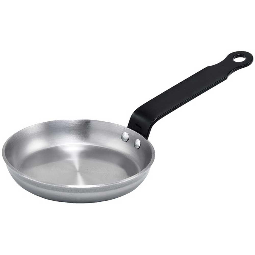 Winco Polished Carbon Steel Blini Pan, 4 3/4 inch -- 10 per case.
