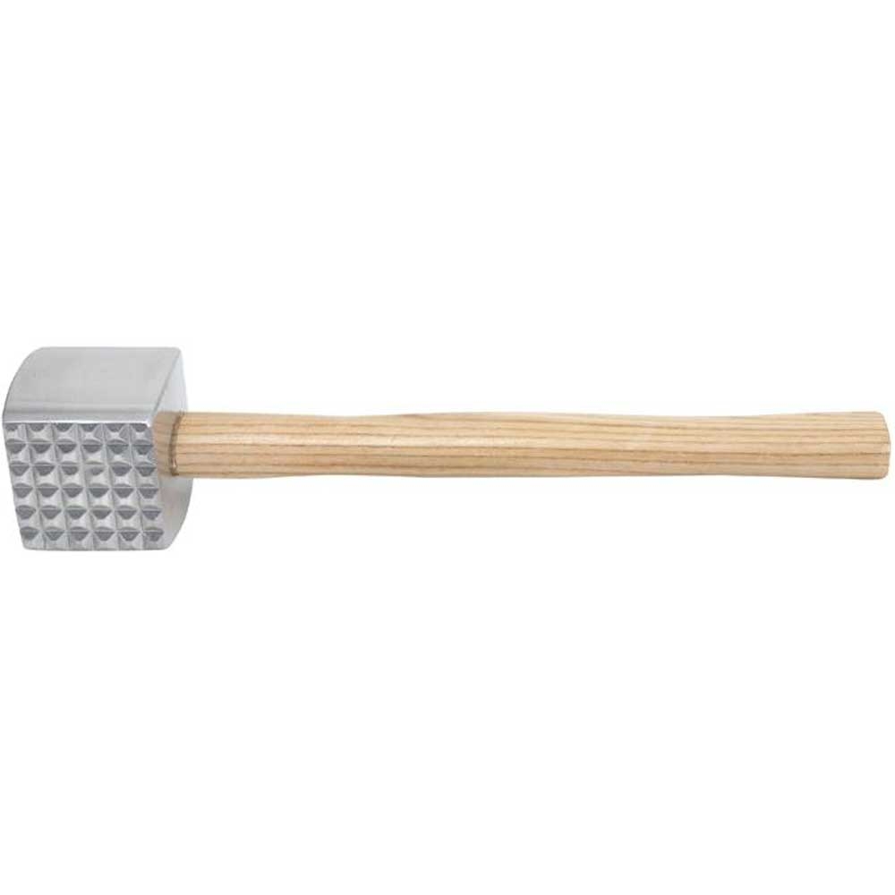 Winco Aluminum 2 Sided Meat Tenderizer with Wooden Handle, 13 inch -- 12 per case.