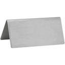 Winco Stainless Steel Blank Tent Sign, 3 x 1 1/4 x 1 1/2 inch -- 12 per case.