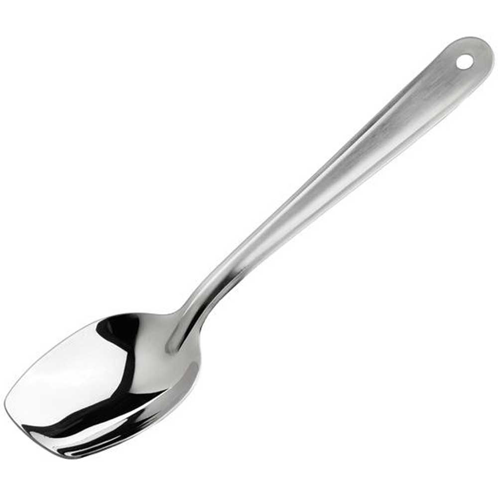 Winco Slanted Plating Solid Spoon, 10 inch -- 6 per case.