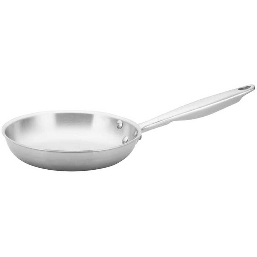 Winco Tri Gen Triply Stainless Steel Natural Finish Fry Pan, 7 inch -- 6 per case.
