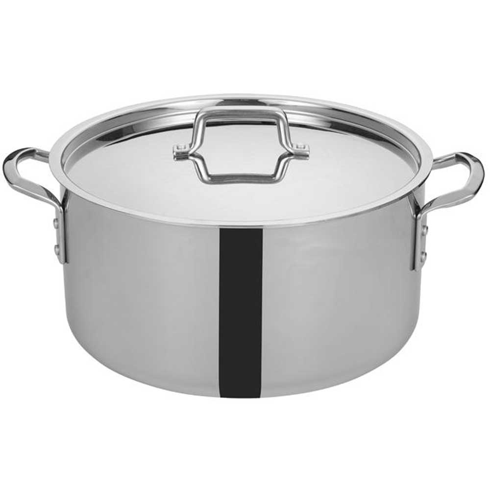 Winco Tri Gen Triply Stainless Steel Stock Pot with Cover, 20 Quart -- 4 per case.