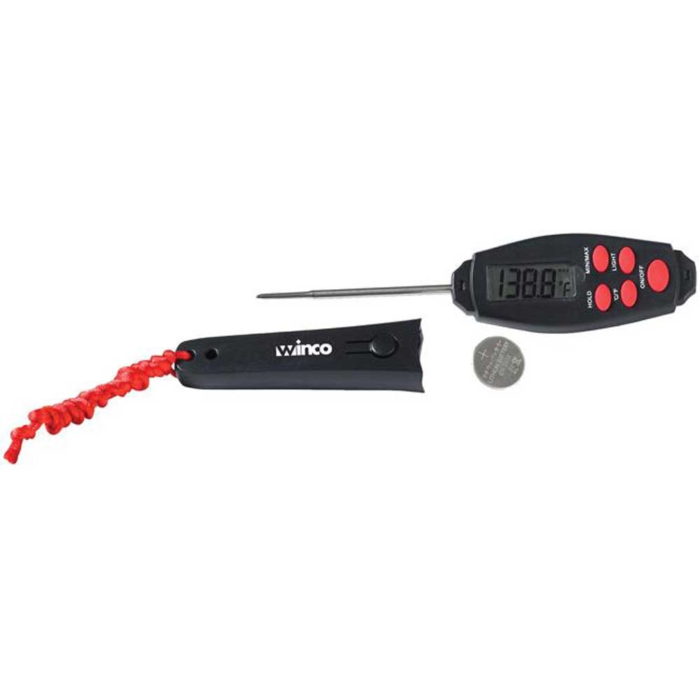 Winco Black Digital Thermometer, -49-392 Degree Fahrenheit -- 12 per case.