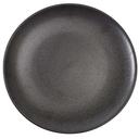Yanco Diamond Black Speckled Porcelain Round Coupe Plate, 9 x 7/8 inch -- 24 per case.