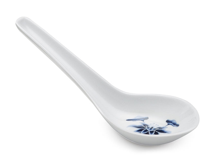 GET Enterprises inc Water Lily Dynasty Series Melamine Soup Spoon, 0.8 Ounce -- 60 per case.