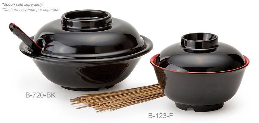 GET Enterprises inc Fuji Japanese Series Melamine Black with Red Bowl, 12 Ounce -- 12 per case.
