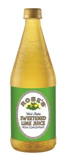 Roses Sweetened Lime Juice, 25 Fluid Ounce Pet Bottle -- 12 per case.