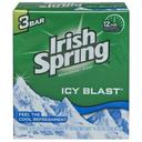 Irish Spring Icy Blast Deodorant Bar Soap, 11.25 Ounce - 3 per pack -- 18 packs per case.