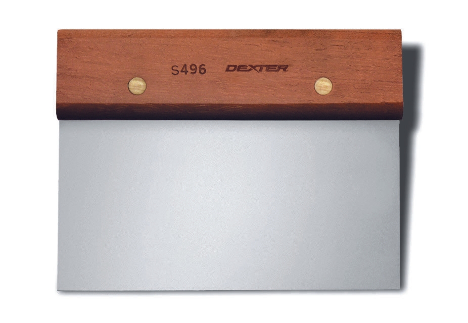 Dexter Russell Dough Cutter Scraper with Wood Handle, 6 x 3 inch -- 12 per case.
