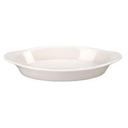 Vertex China Vista Collection Undecorated American White Welsh Oval Rarebit, 10 x 4 3/4 inch -- 24 per case.