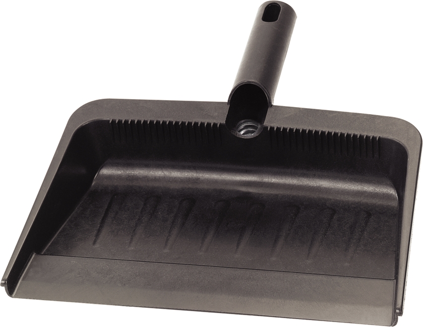 Carlisle Flo Pac Plastic Black Wide Rubberized Dustpan, 12 inch -- 24 per case