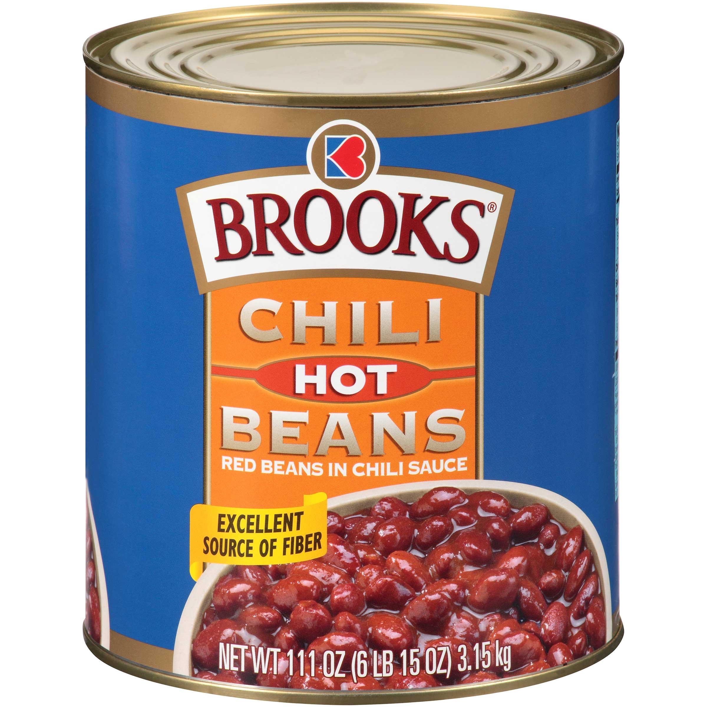 Brooks Hot Chili Bean - no. 10 can, 6 cans per case
