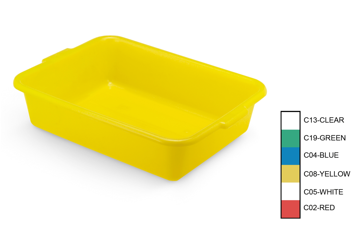 Traex Color Mate Yellow Food Storage Box, 5 inch -- 6 per case.