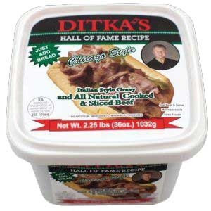 Ditkas Chicago Style Italian Beef and Gravy -- 6 per case.