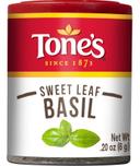Tones Sweet Basil Leaf - 0.2 oz. jar, 144 per case