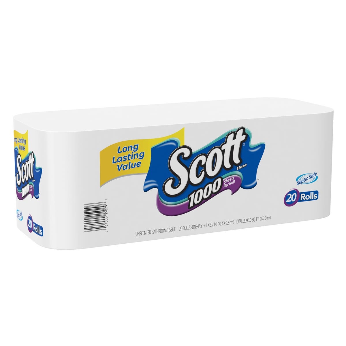 Scott White Bath Tissue - 20 rolls per pack -- 1 pack per case.
