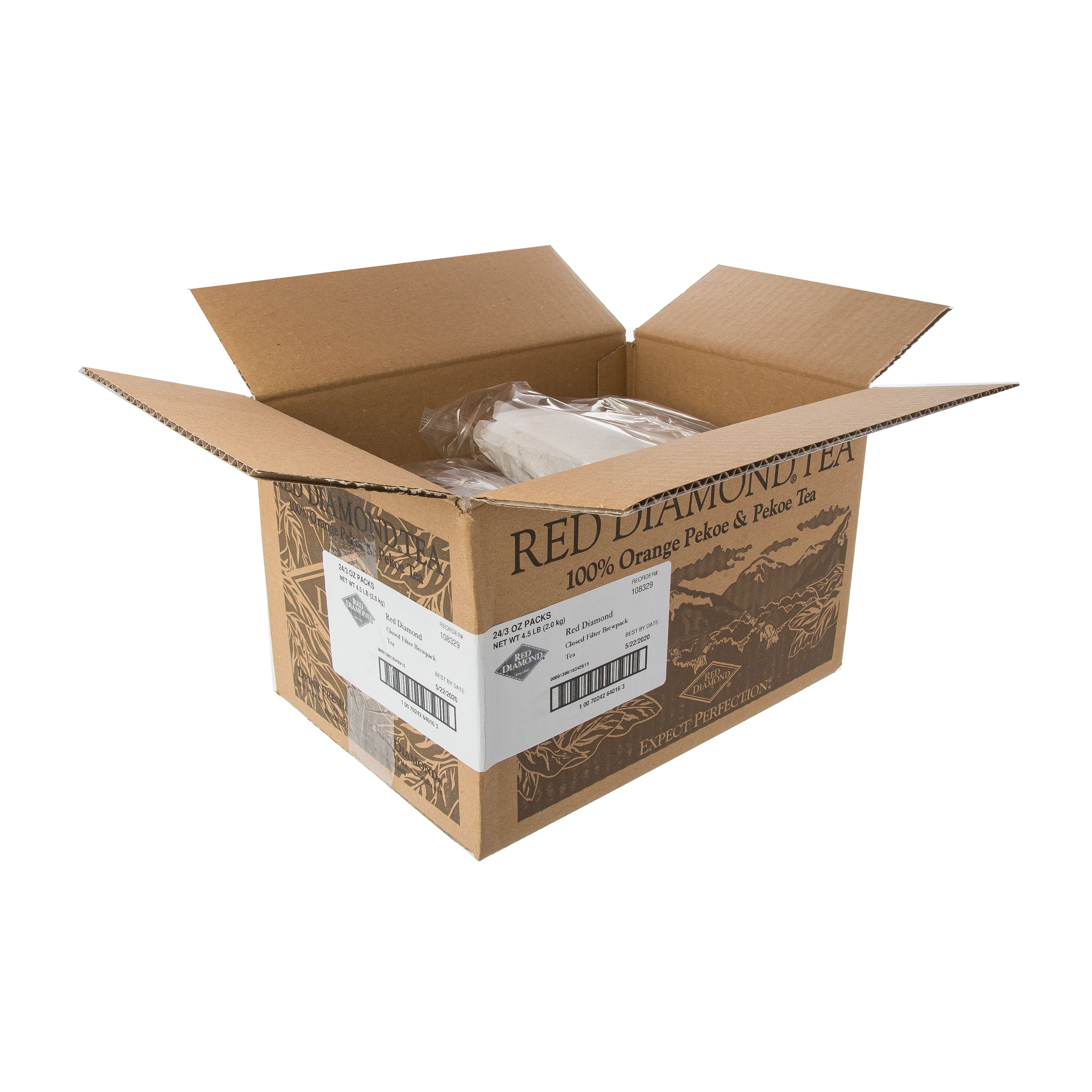 Red Diamond Closed Filter Bag Tea, 3 Ounce -- 24 per case.